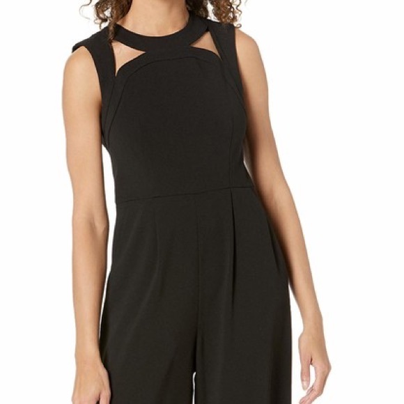 Calvin Klein Pants - Calvin Klein wide leg black sleeveless jumpsuit romper